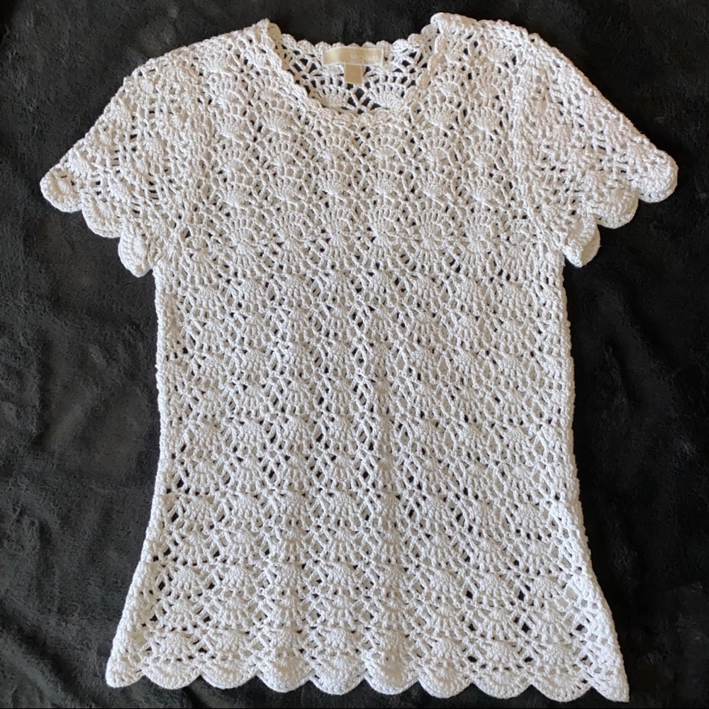 Michael Kors knit white tee shirt